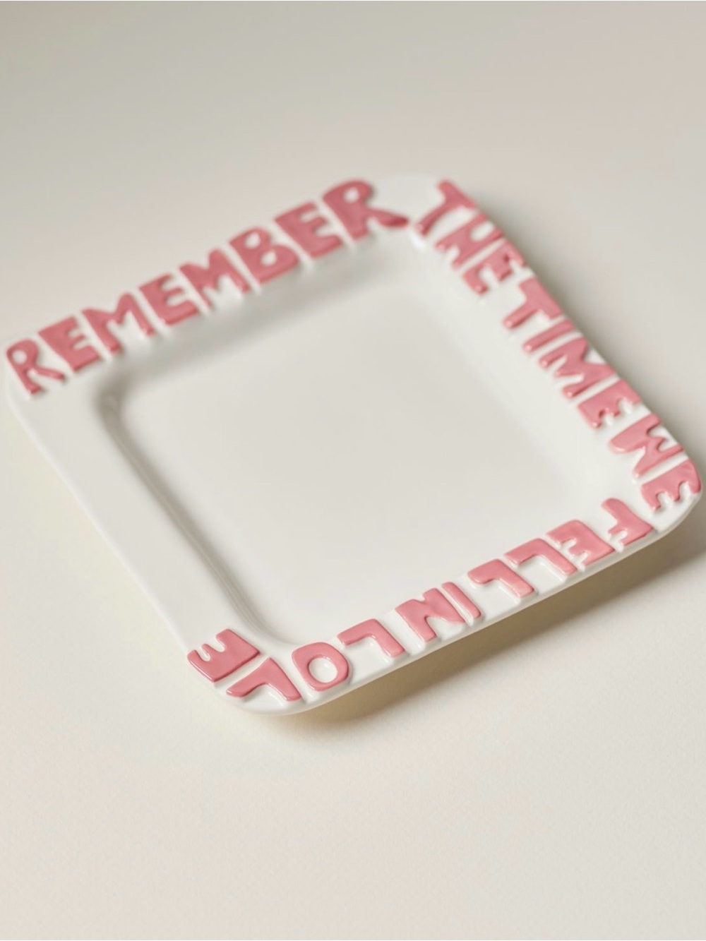 Anthropologie L & Clay "Remember The Time We Fell In Love" Trinket Dish